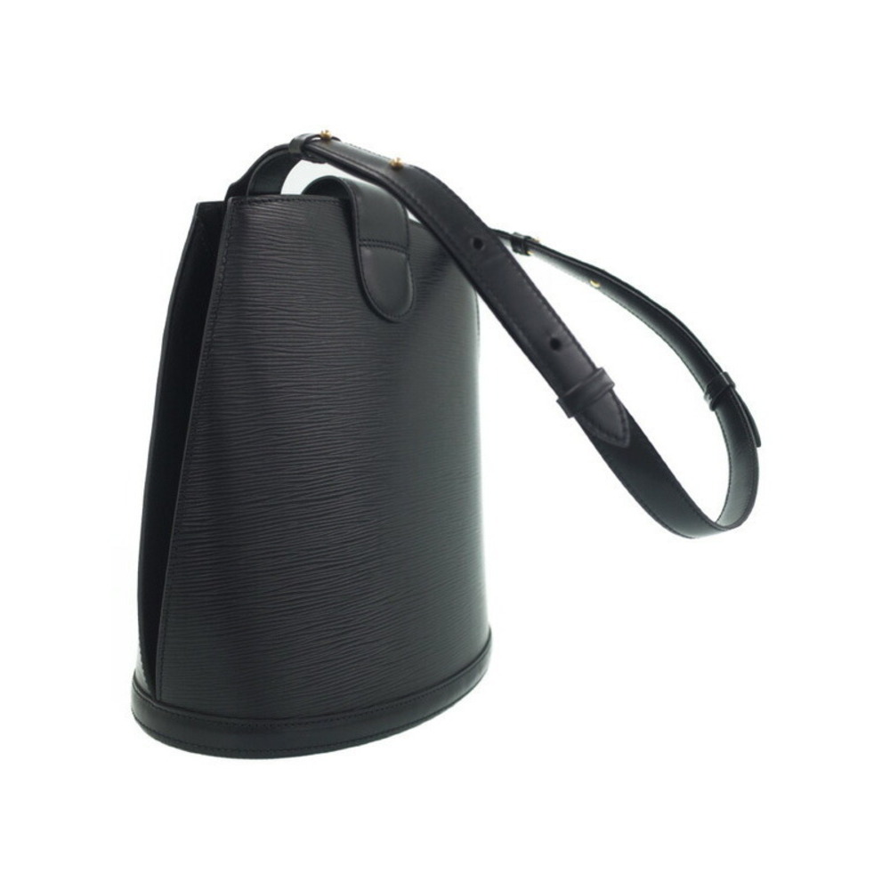 Louis Vuitton Bag Leather Cluny Shoulder Epi Black